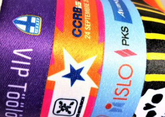 Dye Sublimation printed Charity Wristbands